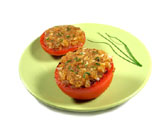 Tomates al horno con perejil y ajo picado