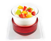 Yogur natural con trozos de frutas frescas