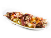 Pulpo con patatas al microondas